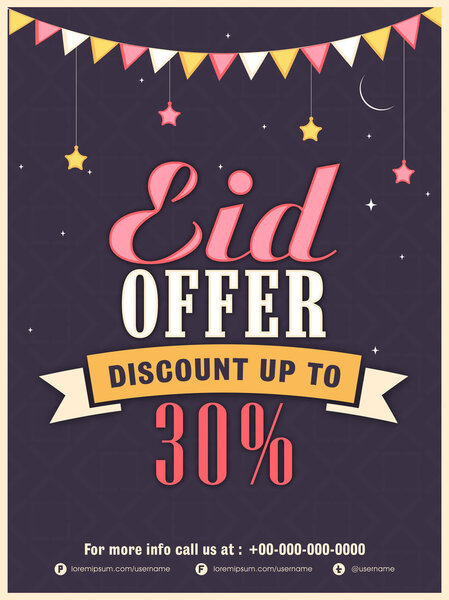 Eid Sale Poster or Sale Banner.