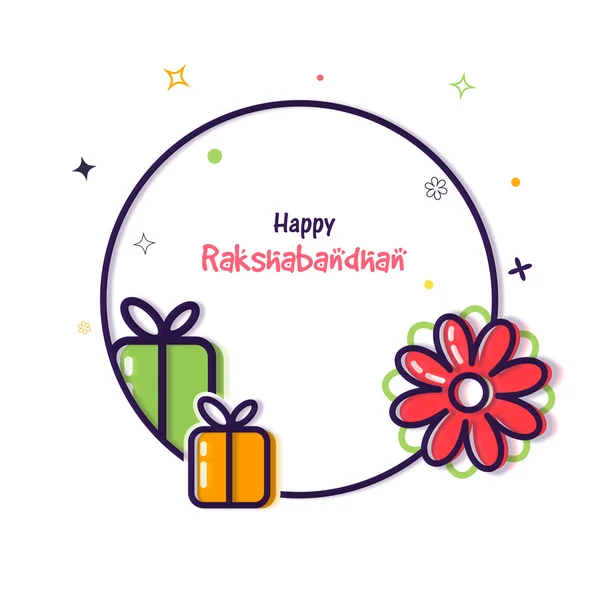Greeting Card for Raksha Bandhan celebration. — Stock Vector