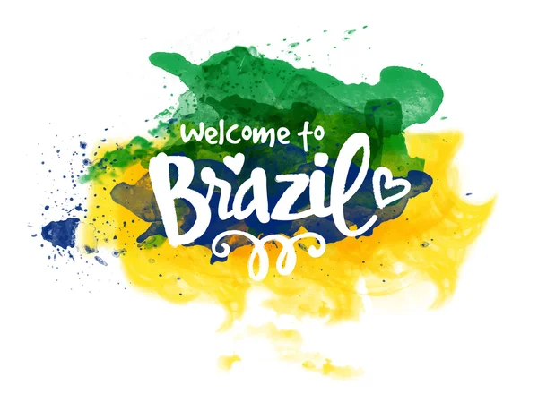 Cartaz ou banner com texto elegante para o Brasil . —  Vetores de Stock