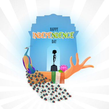 Creative illustration for Indian Independence Day. clipart
