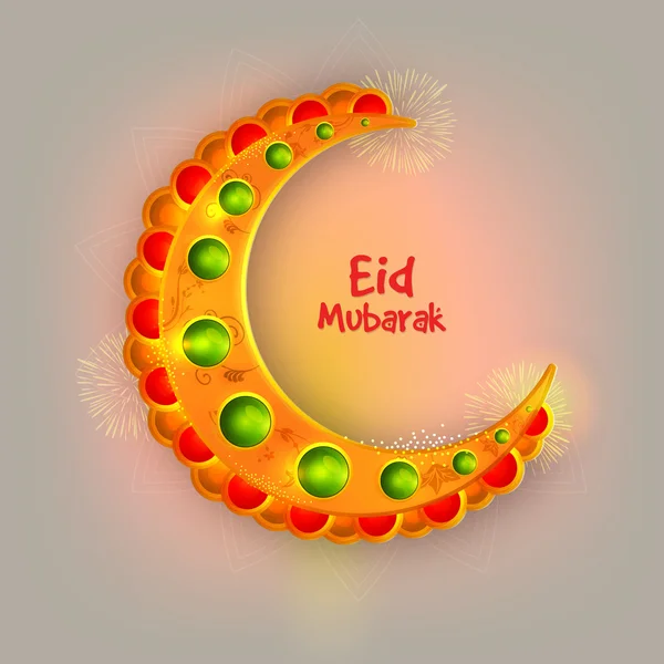 Creative Moon for Eid Festival celebration. — Stock Vector