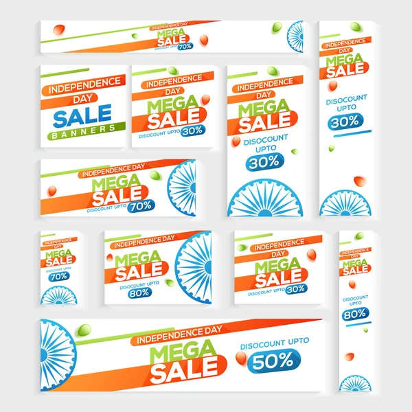 Venta Social Media Post para el Día de la Independencia de la India . — Vector de stock