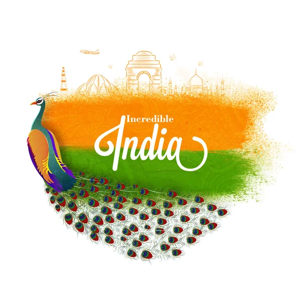 Twórcza ilustracja dla Indian Dzień Niepodległości. — Wektor stockowy