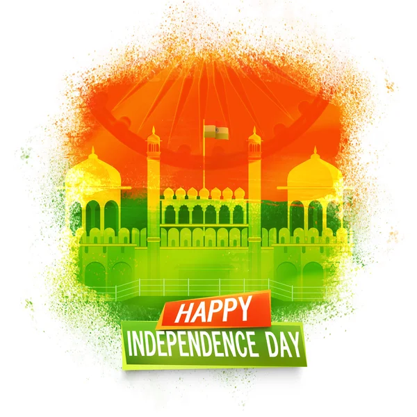 Forte Vermelho para o Dia da Independência da Índia . — Vetor de Stock