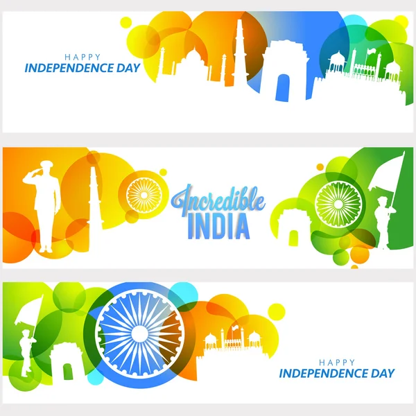 Web Header or Banner for Indian Independence Day. — Wektor stockowy