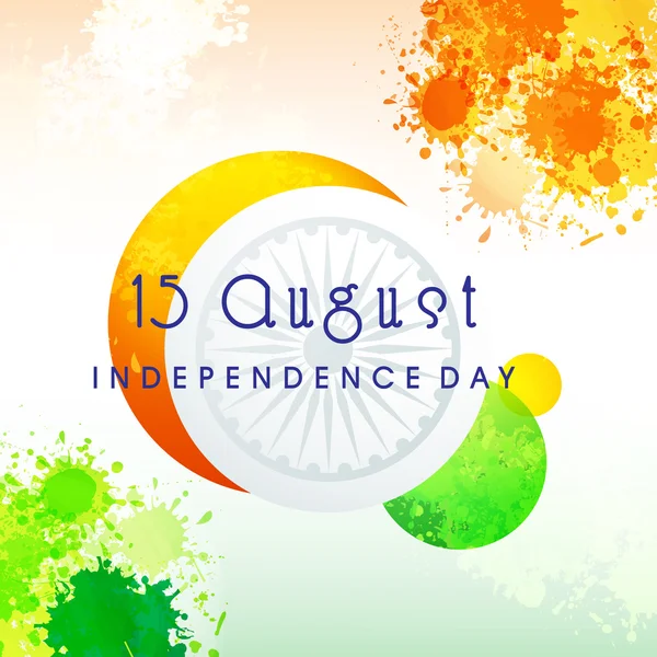 Wenskaart voor Indian Independence Day. — Stockvector