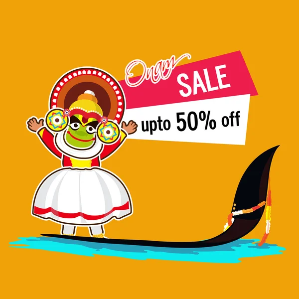 Onam Sale Poster, Banner or Flyer design. — Stock Vector