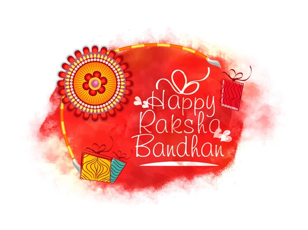 Tarjeta de felicitación para la celebración de Raksha Bandhan . — Vector de stock