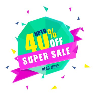 Süper satış etiketi, Poster, afiş veya el ilanı.