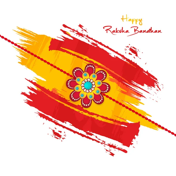 Beautiful Rakhi for Raksha Bandhan celebration. — Stock Vector