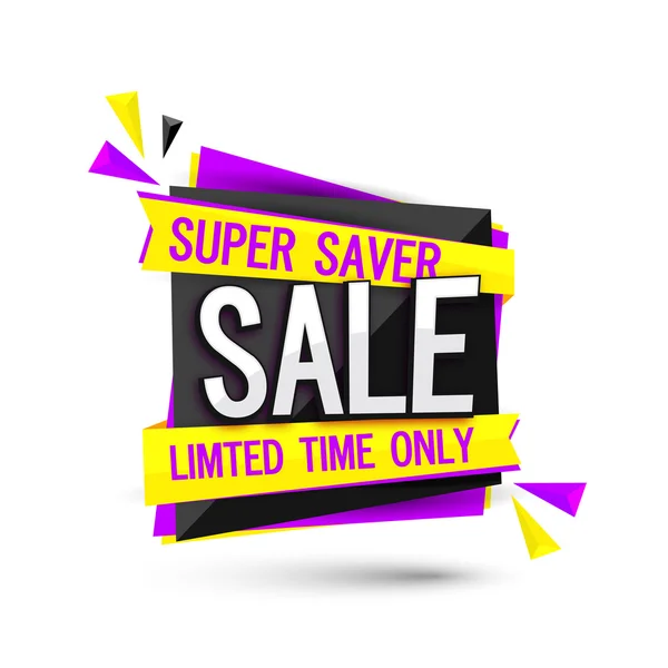 Tag o banner di vendita Super Saver . — Vettoriale Stock