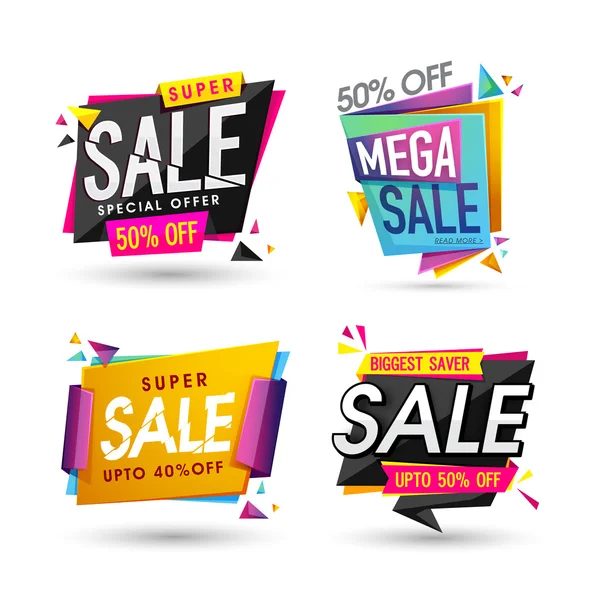 Set of Sale Tags or Banners. — Stock Vector