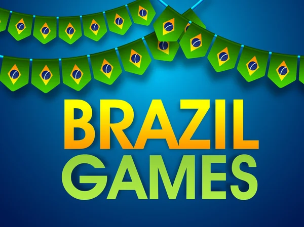 Brasil Juegos Póster, Banner o Flyer diseño . — Vector de stock
