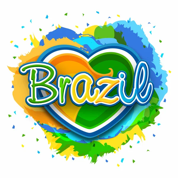 Poster, Banner with Stylish Text Brazil. — Stock Vector