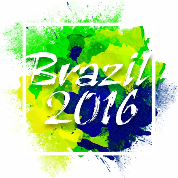 포스터, 배너 세련 된 텍스트 브라질 2016. — 스톡 벡터