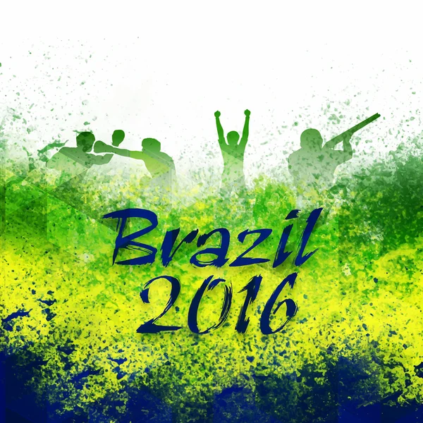 Brésil 2016 Poster, bannière ou flyer design . — Image vectorielle