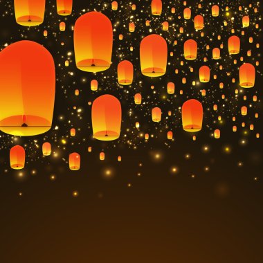 güzel arka plan gökyüzü fener ile.