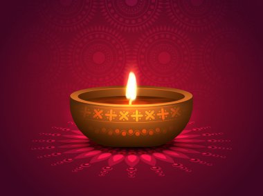 Diwali Kutlama için Işıklı Işıklı Lamba.