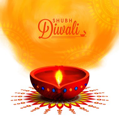 Diwali Kutlama için Işıklı Işıklı Lamba.