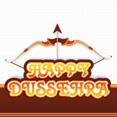 Poster, Banner or Flyer for Happy Dussehra.