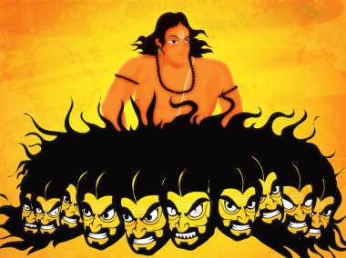 Lord Rama ve Ravana Dussehra kutlama için.