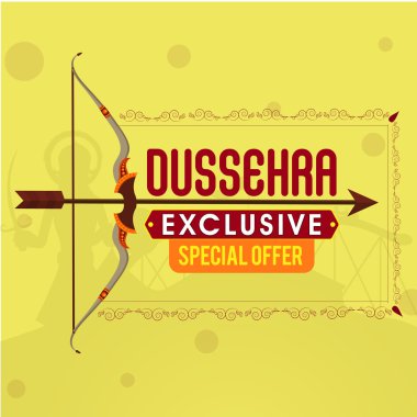 Dussehra Special Offer Poster, Banner or Flyer. clipart