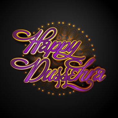 Mutlu Dussehra kutlama için Parlak Metin.