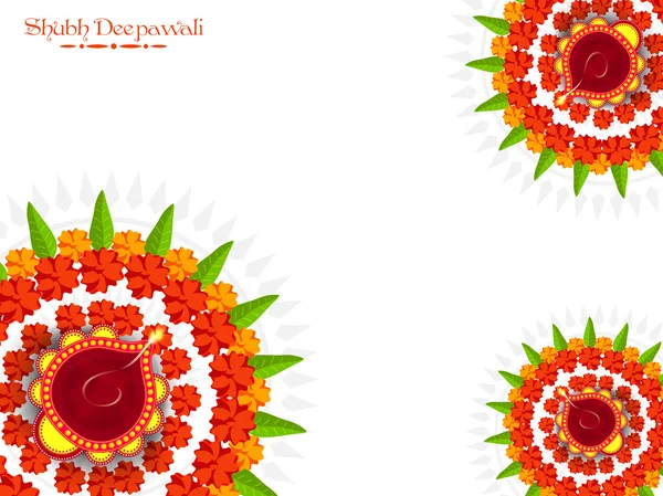 Carte de voeux pour la célébration de Diwali . — Image vectorielle