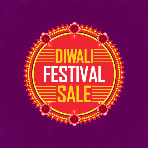 Diwali Festival Sale Sticker or Label.