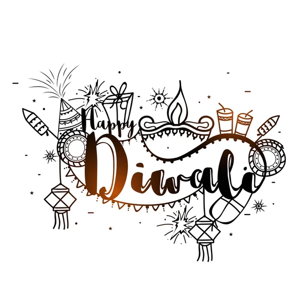 Creatieve elementen voor Diwali Celebration. — Stockvector