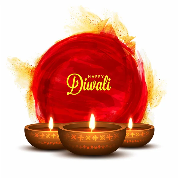 Светящиеся светильники для праздника Дивали . — стоковый вектор
