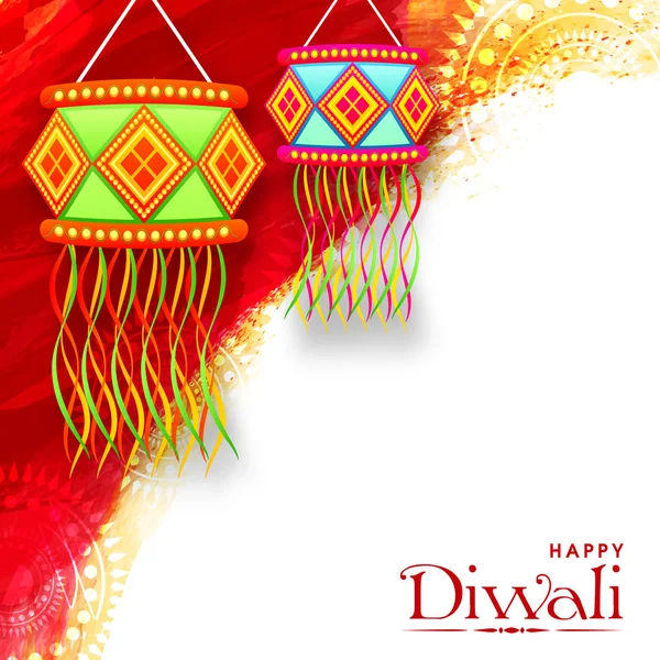 Lámparas Diwali de colores (Kandil ). — Vector de stock