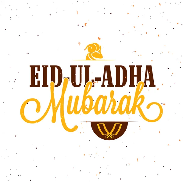 Greeting Card for Eid-Al-Adha Celebration. — Stok Vektör