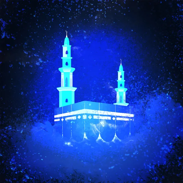 Ilustración de Kaaba, Mekkah . — Vector de stock