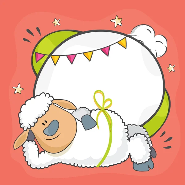 Baby Sheep dla Eid-al-Adha Celebration. — Wektor stockowy