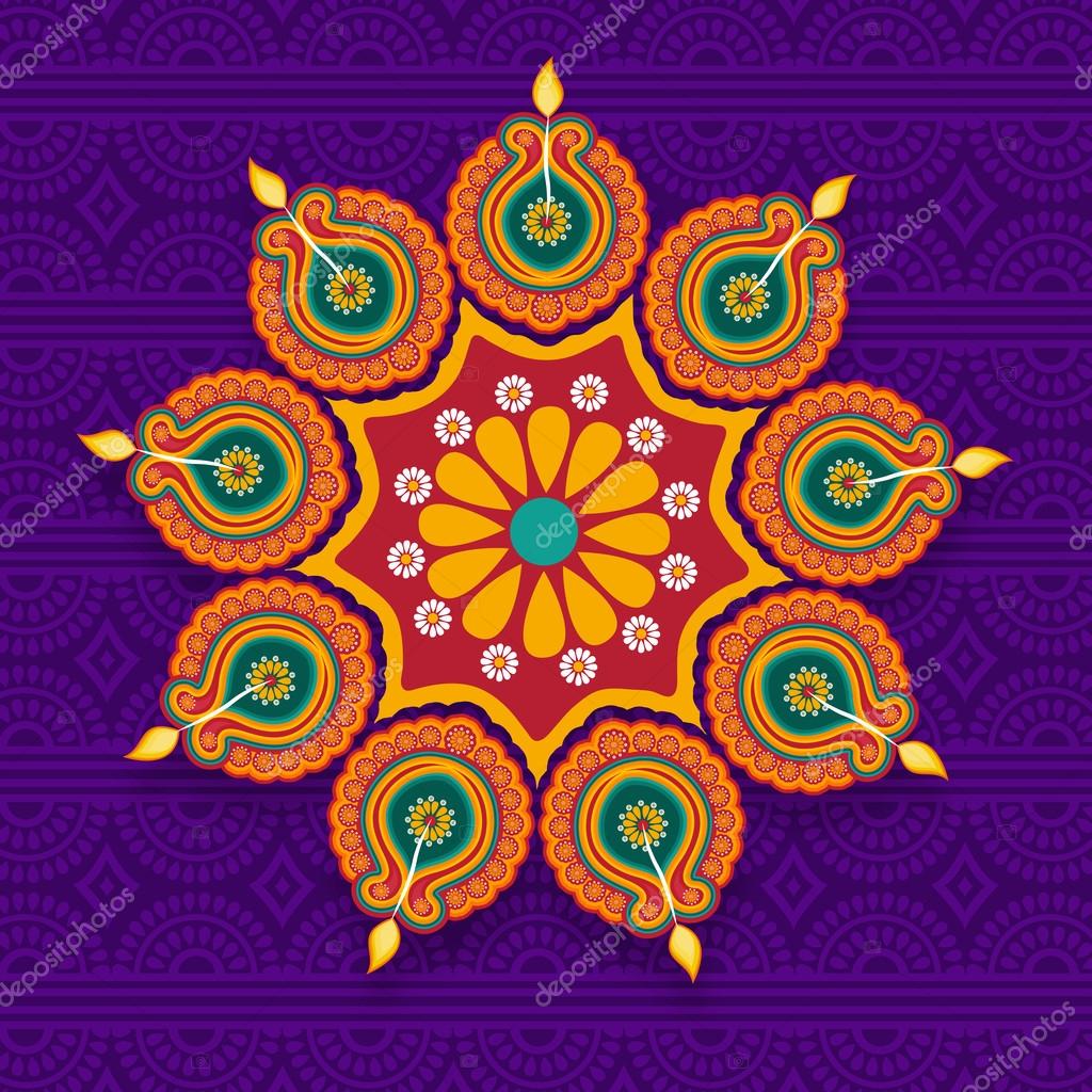Diwali Rangoli Colors stock image. Image of religion - 21722951