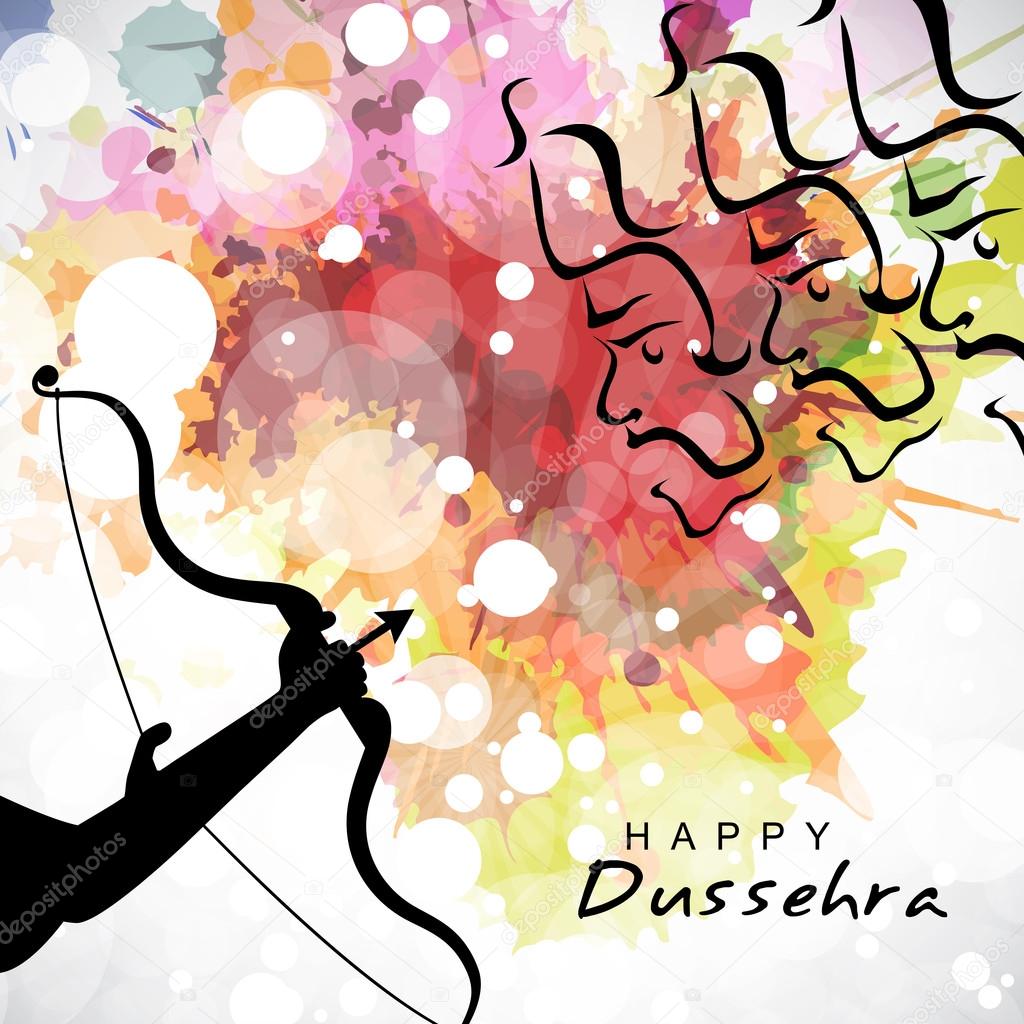Happy Dussehra celebration background. Stock Vector by ...