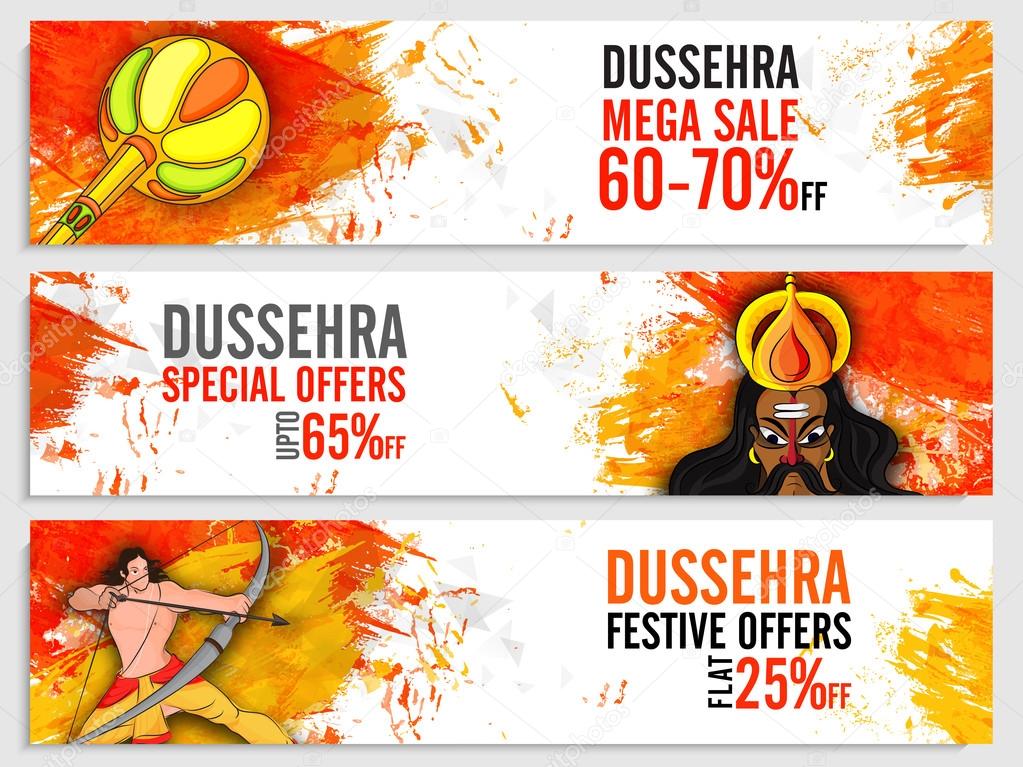 Dussehra Sale website header or banner set. Stock Vector Image by  ©alliesinteract #121066718