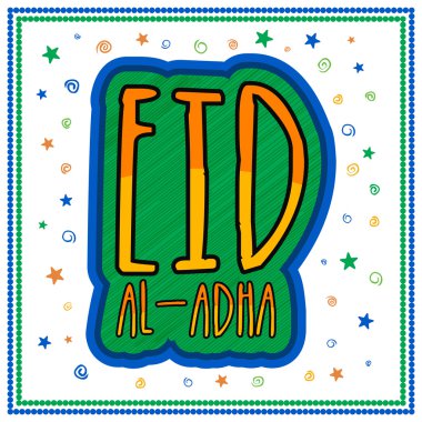 Greeting Card for Eid-Al-Adha Celebration.