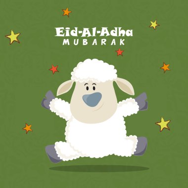 Kurban Bayramı Mübarek için Sevimli Koyun.