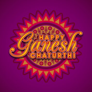 Ganesh chaturthi için tebrik kartı.