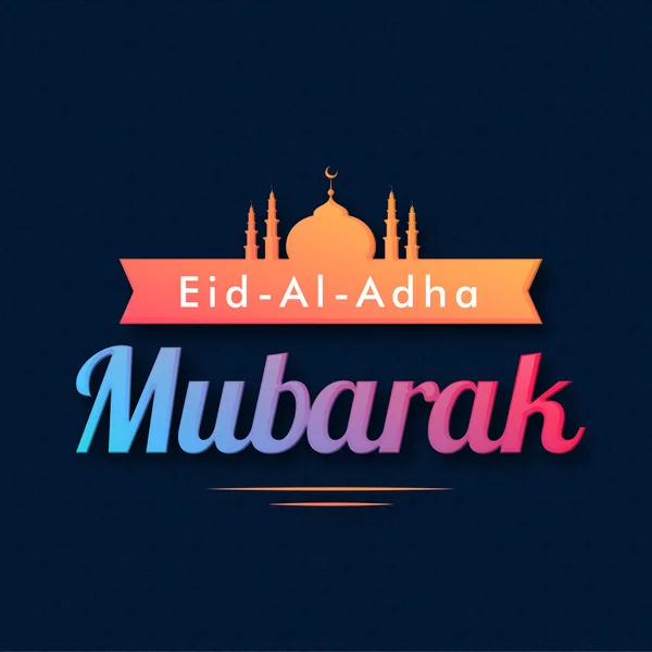 Texto elegante para Eid-Al-Adha Mubarak . — Archivo Imágenes Vectoriales