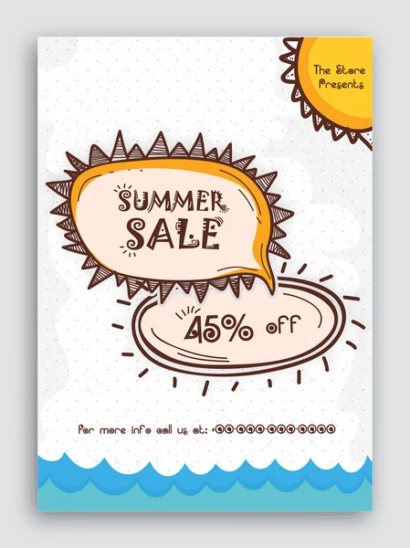 Volante o pancarta de venta de verano . — Archivo Imágenes Vectoriales
