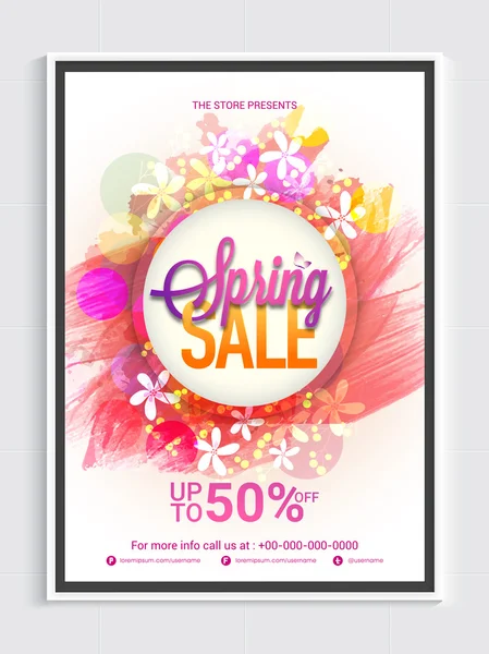 Spring SALE flyer of verkoop banner. — Stockvector