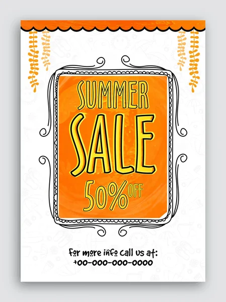 Zomer Sale flyer of banner. — Stockvector