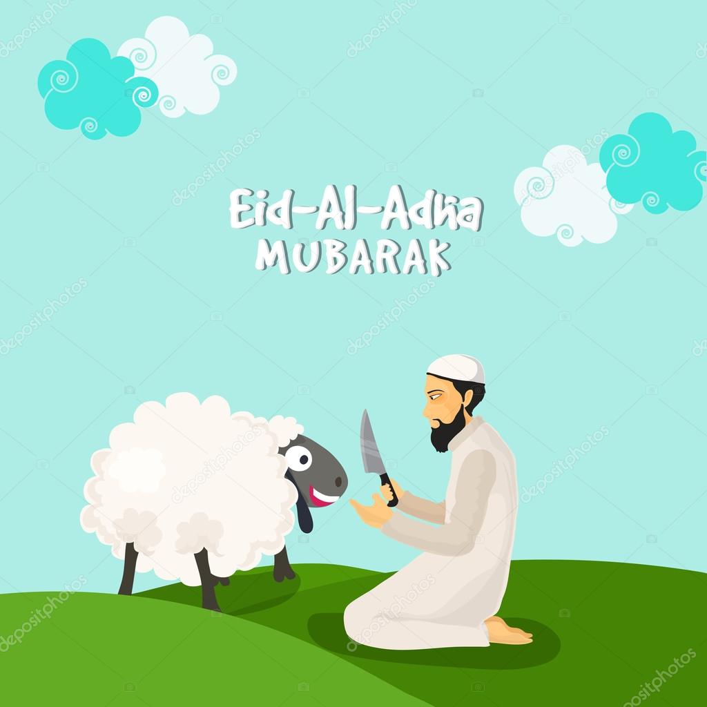 Islamic Man with Knife and Sheep for Eid-Al-Adha. Stock Vector Image by ©alliesinteract #121070910 Islamic Man with Knife and Sheep for Eid-Al-Adha. Stock Vector Image by ©alliesinteract #121070910