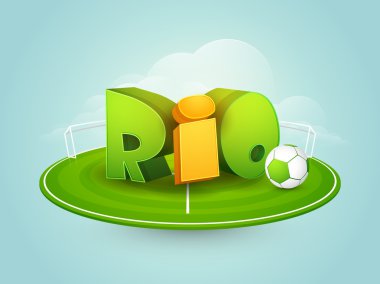 Rio Yaz Olimpiyat Oyunları için 3d Metin.