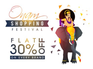 Onam Festivali Için Satış Afişi, Afiş veya El İlanı.