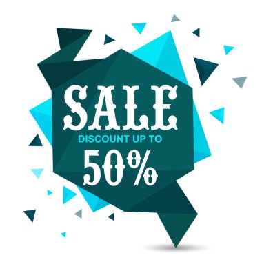 Satış ve İndirim Kağıt Etiketi veya Banner tasarımı.