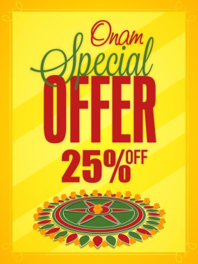 Onam Özel Teklifler Satış Afişi, Banner tasarımı.
